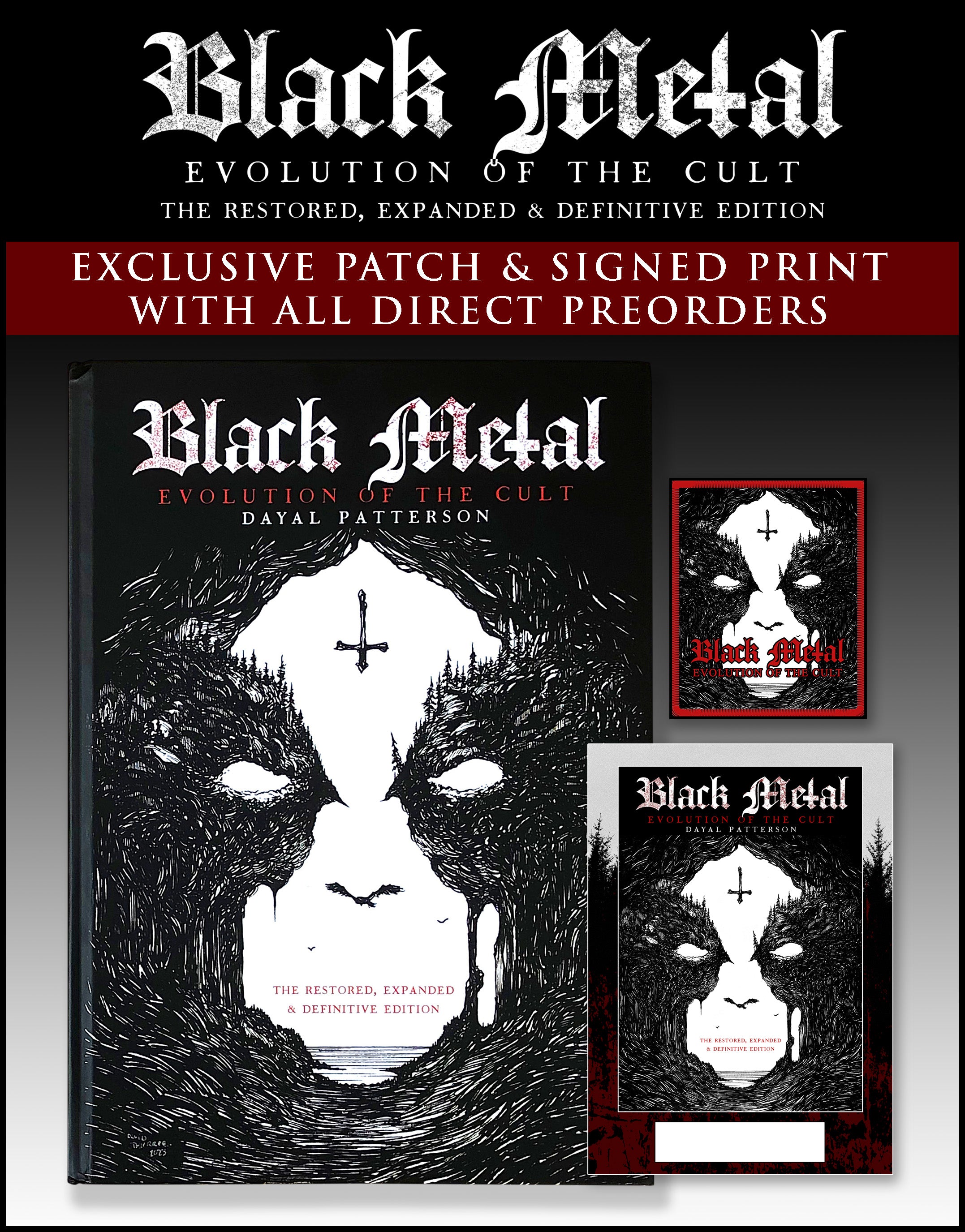 Preorder [15th June 2026] BLACK METAL: EVOLUTION OF THE CULT - THE RESTORED, EXPANDED & DEFINITIVE EDITION hardback boxset (signed by author, includes patch)