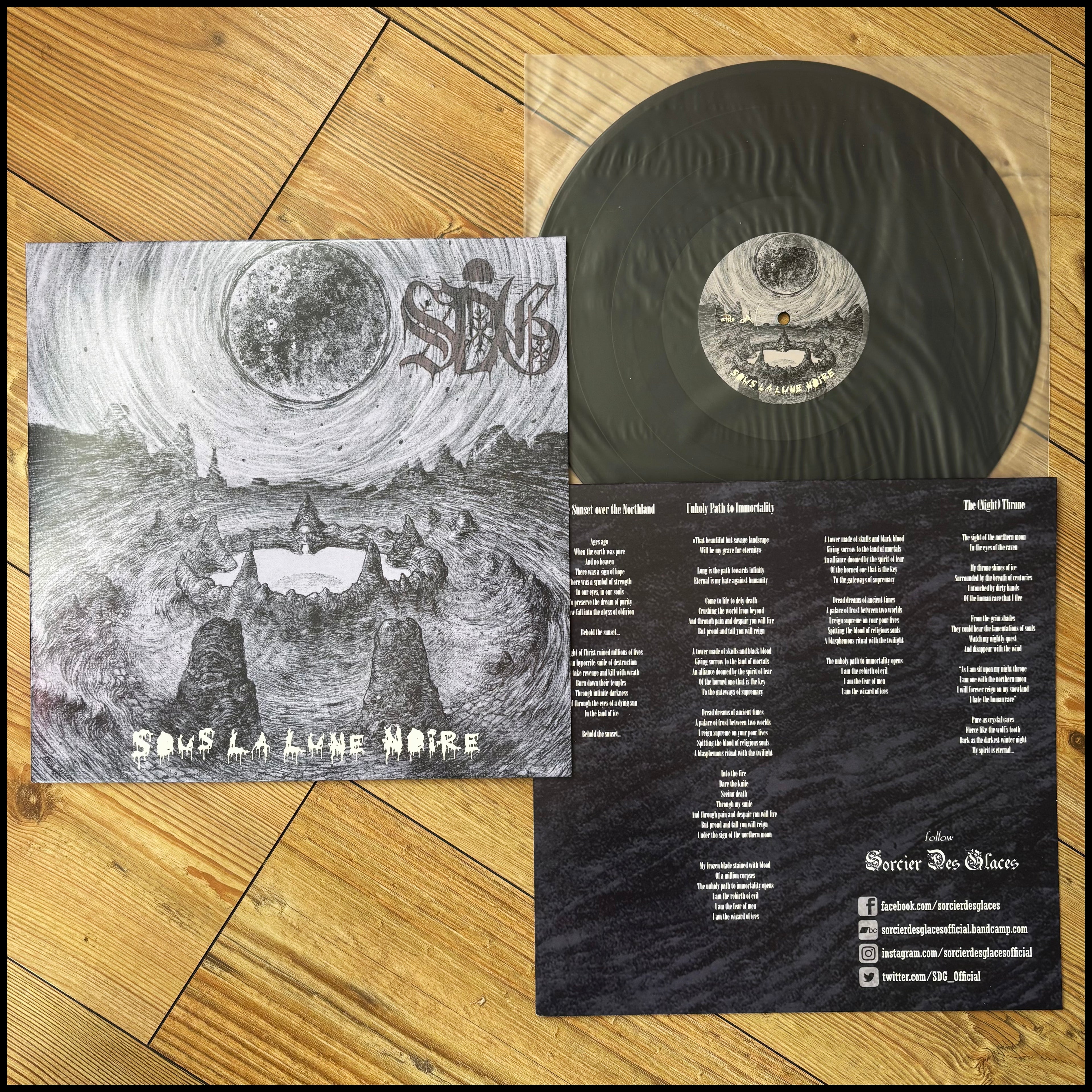 SORCIER DES GLACES: Sous La Lune Noire LP (limited black vinyl, Canadian black metal) *new*
