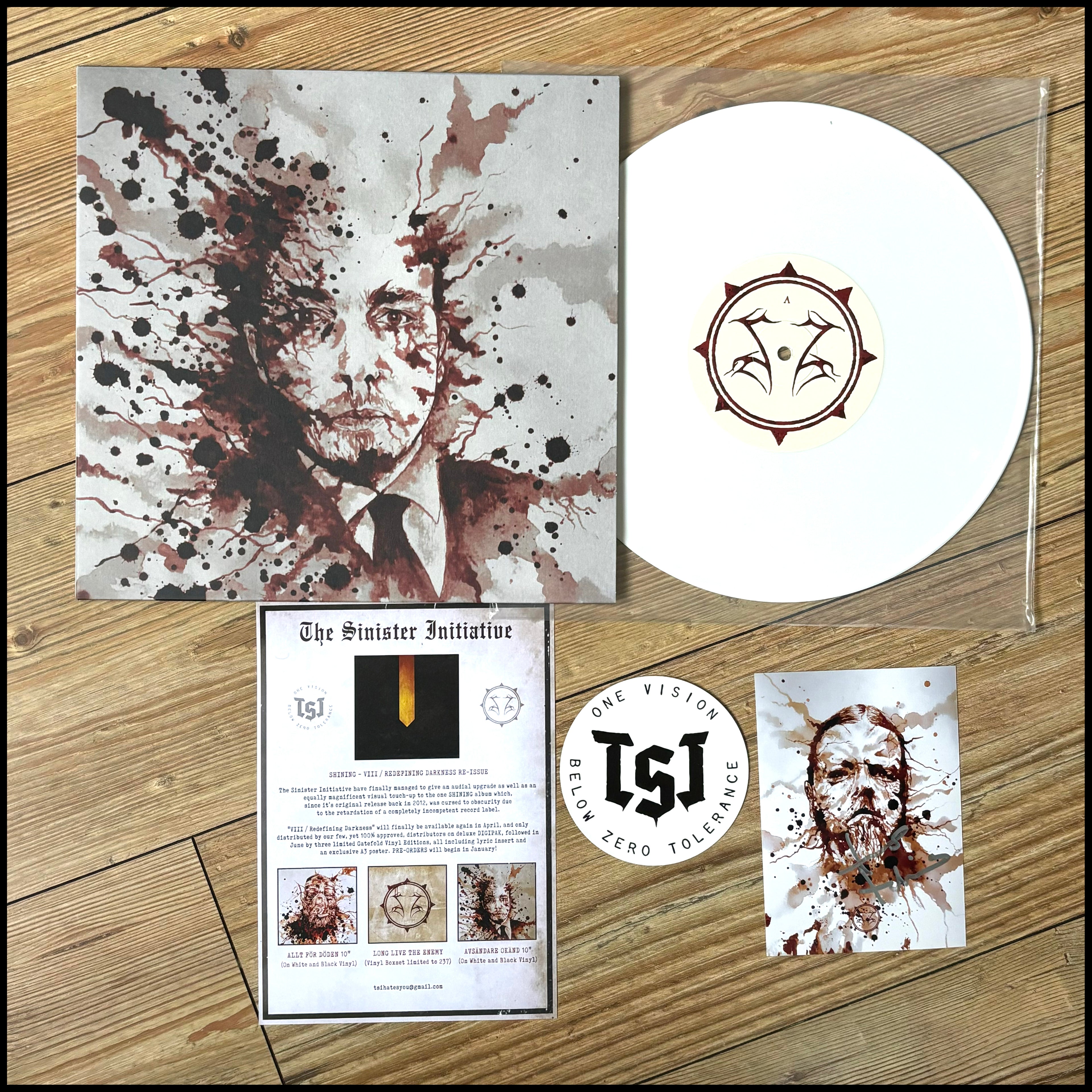 SHINING: Avsändare Okänd 10 inch EP (black or white vinyl, limited edition, inc signed photo + stickers) *new*