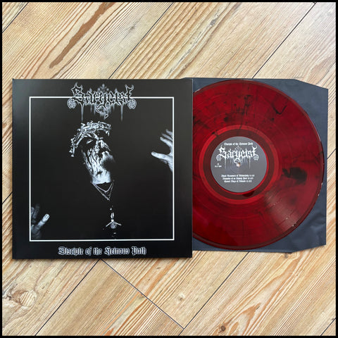 SARGEIST: Disciple of the Heinous Path LP (bloodred / black marble 180g vinyl + poster, premier Finnish BM) (Copy)