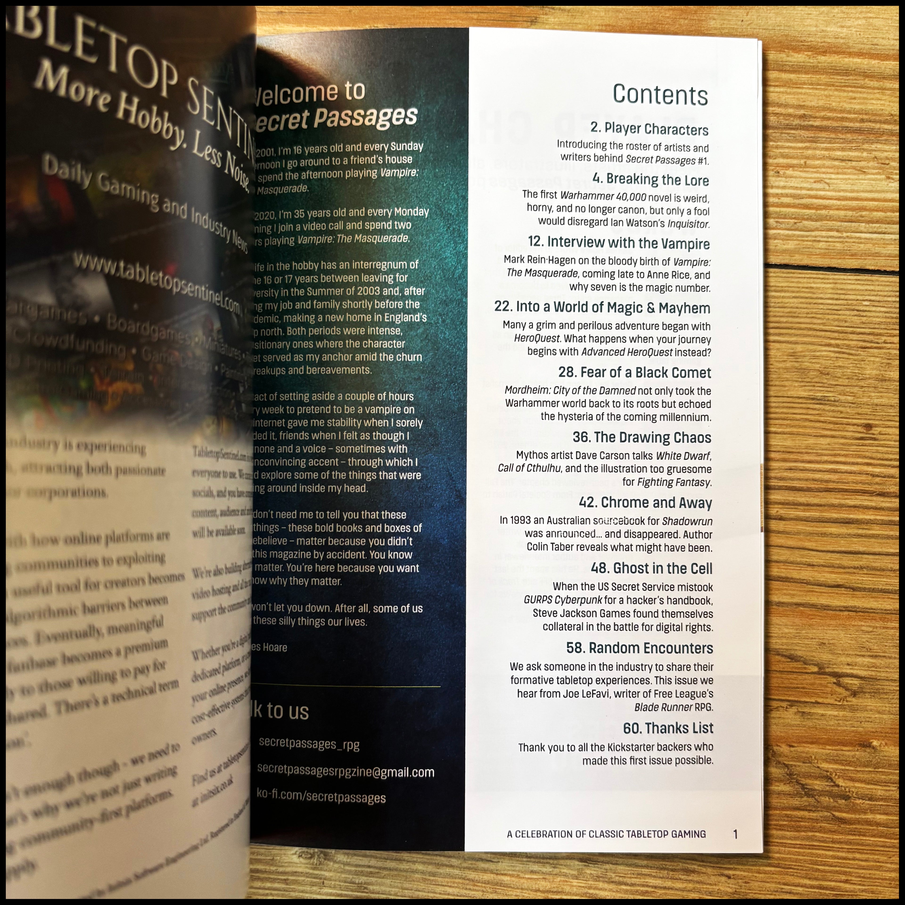 SECRET PASSAGES issue 1 (An old school RPG and oldhammer magazine, limited)