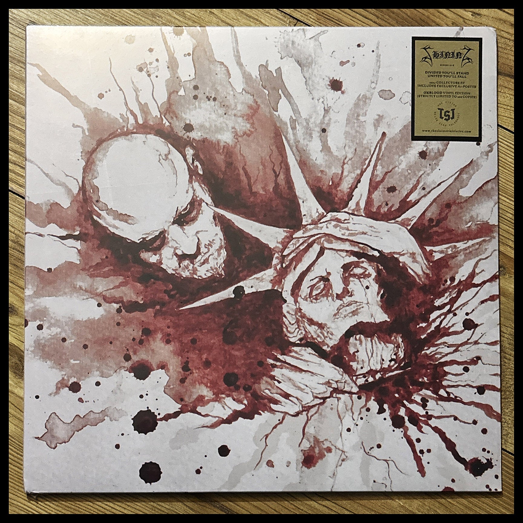 SALE: SHINING: DIVIDED YOU'LL STAND & UNITED YOU'LL FALL LP (black, white or oxblood vinyl, minor imperfection on sleeve)