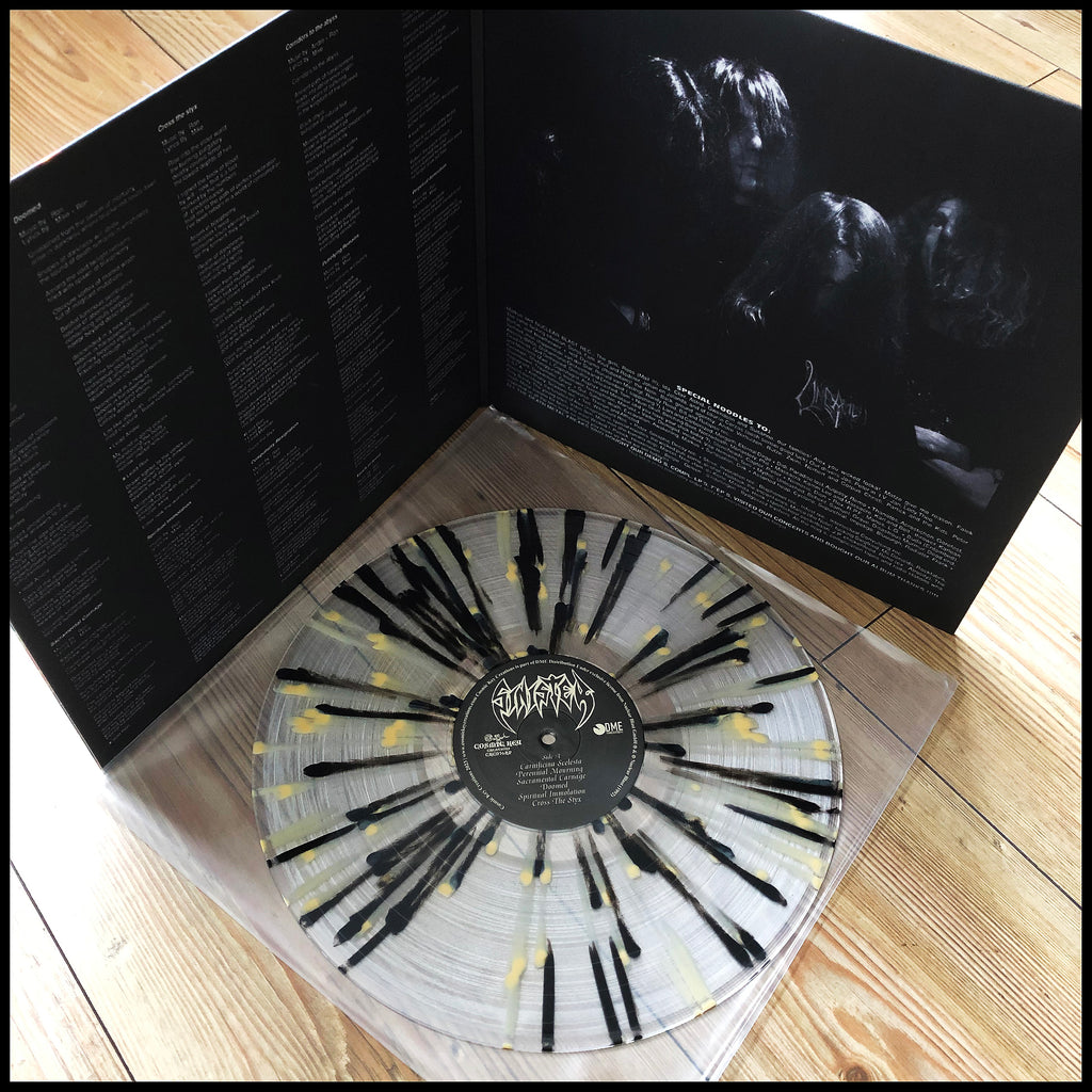 SINISTER: Cross the Styx LP (clear/black/yellow splatter vinyl, printed  inlay)