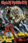IRON MAIDEN: official THE NUMBER OF THE BEAST large flag / textile poster