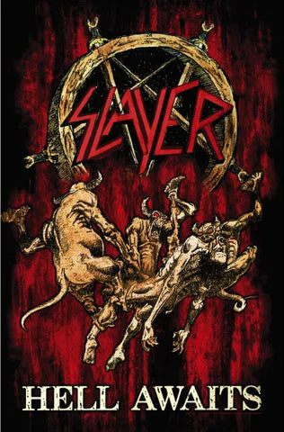 SLAYER: HELL AWAITS large flag / textile poster