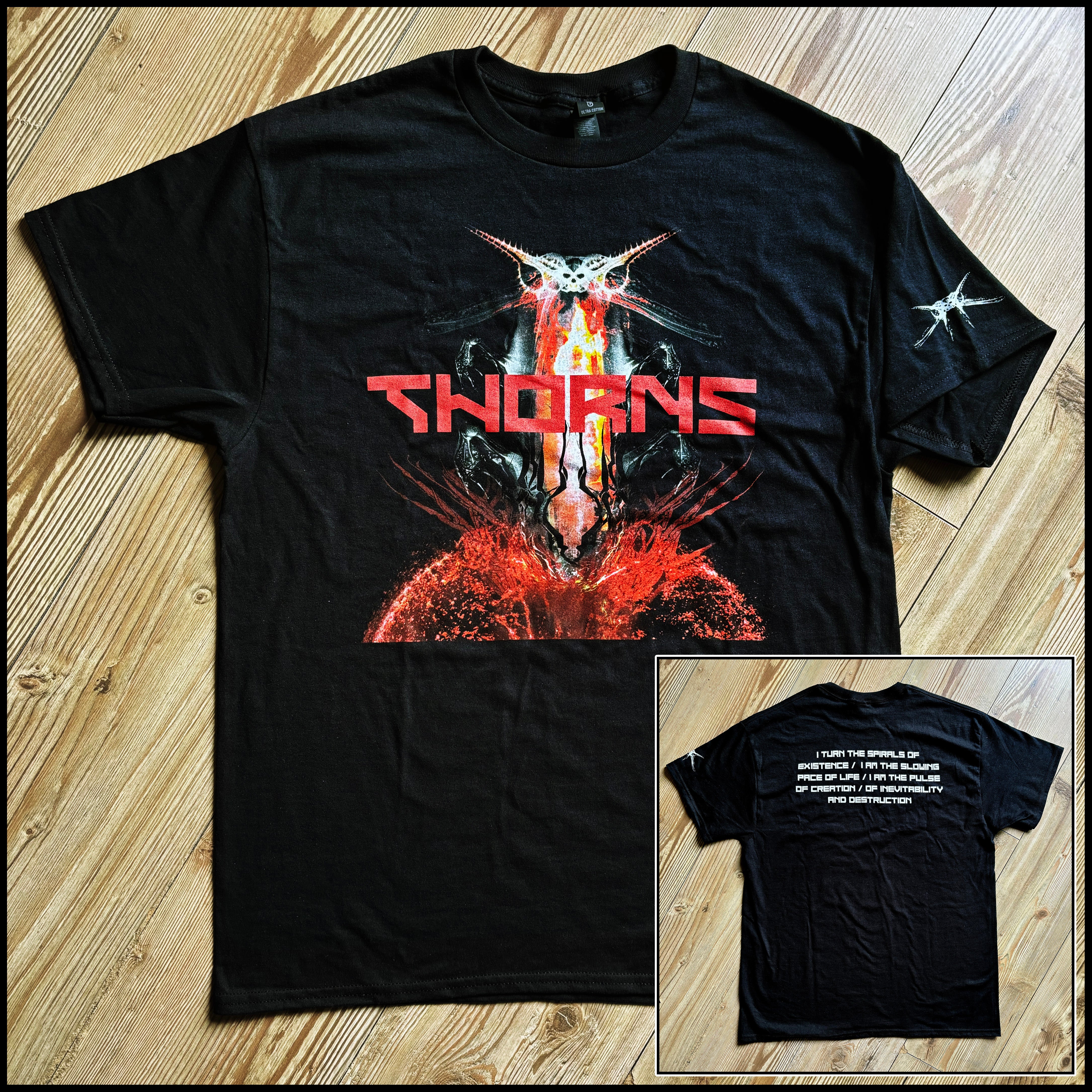 THORNS: official VORTEX / INTERFACE TO GOD shirt *ships early July
