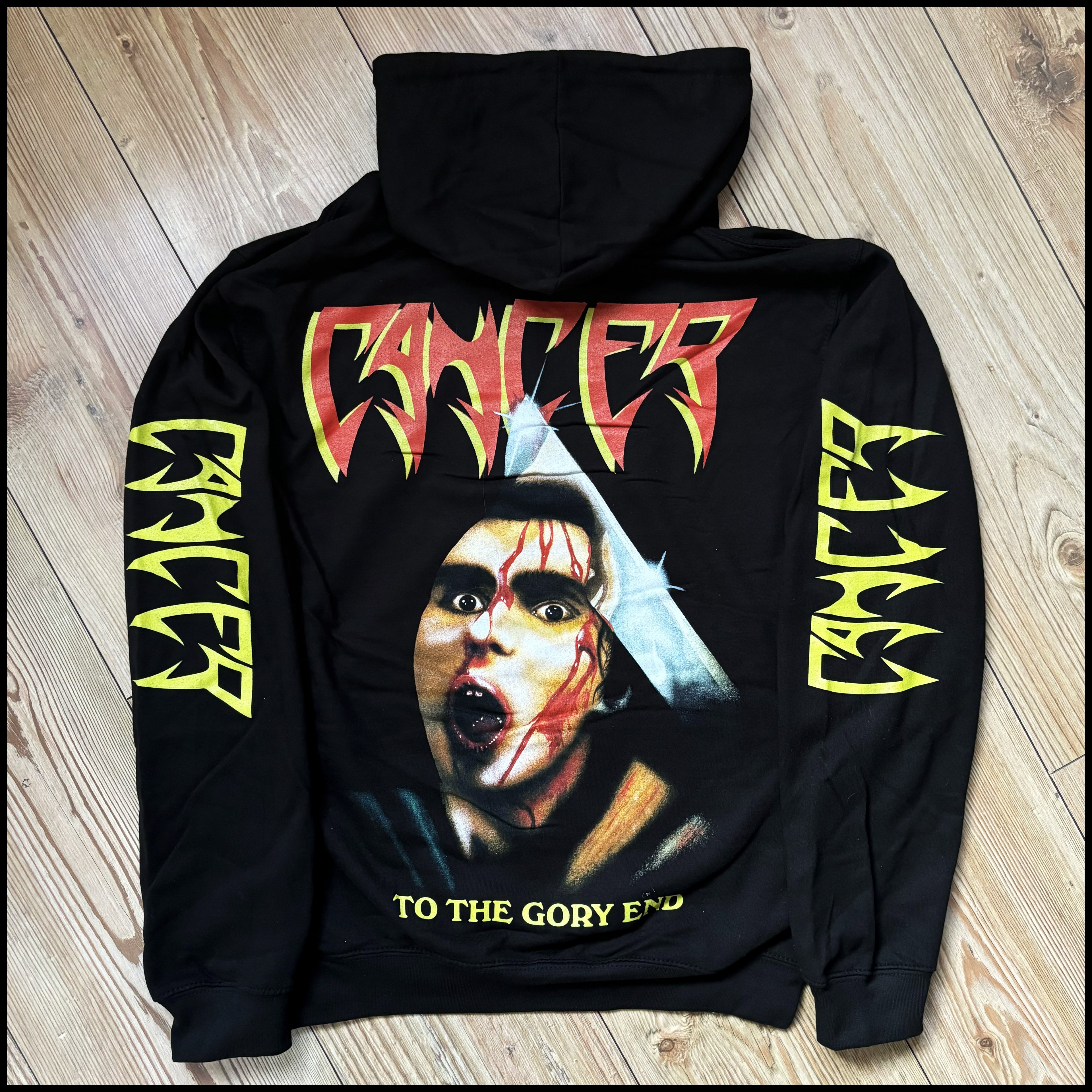 MOVING SALE: official CANCER: TO THE GORY END pullover hoodie (size S)