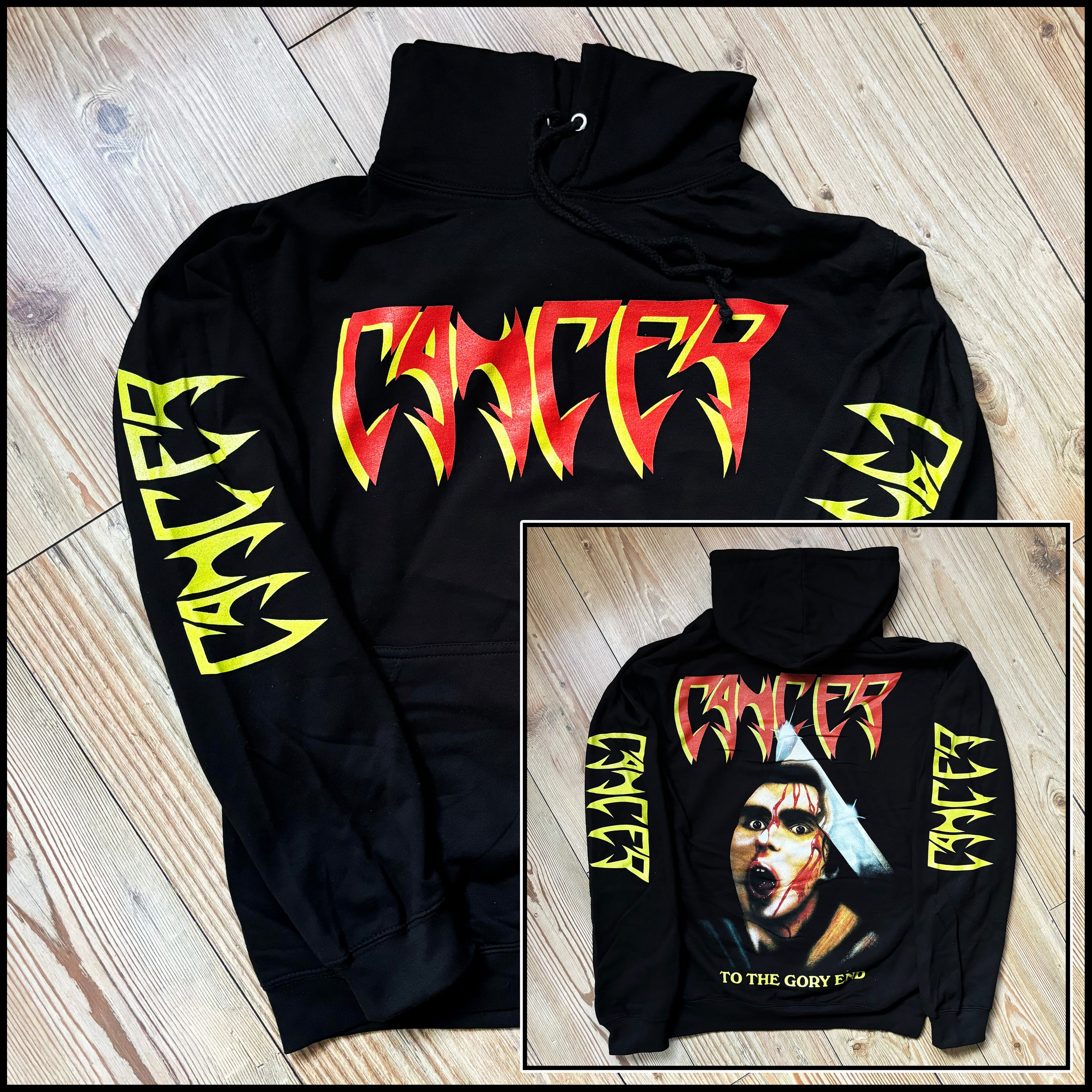 MOVING SALE: official CANCER: TO THE GORY END pullover hoodie (size S)