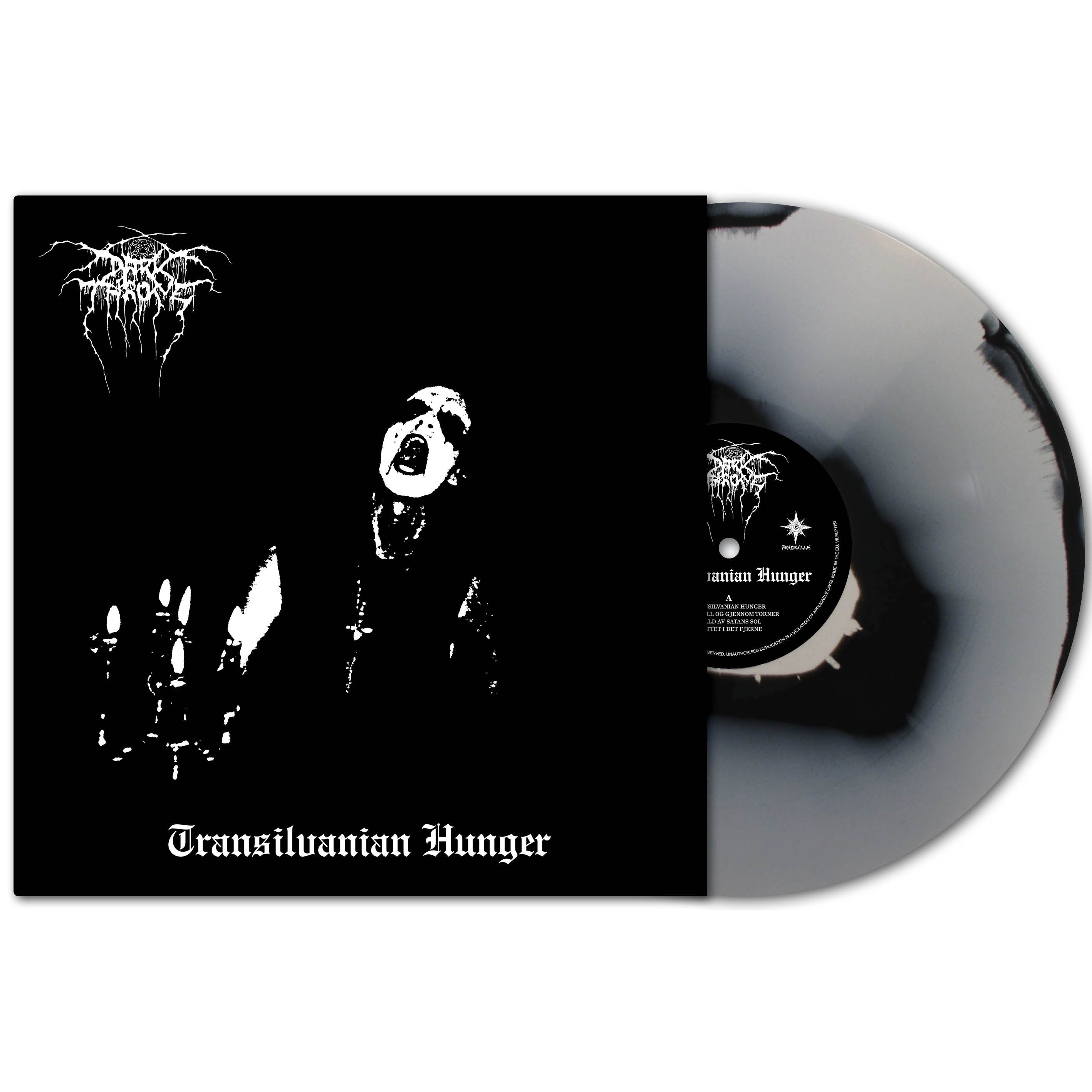 DARKTHRONE: Transilvanian Hunger LP (black/white vinyl, new master, printed inner sleeve, ltd edition) *new, sealed*