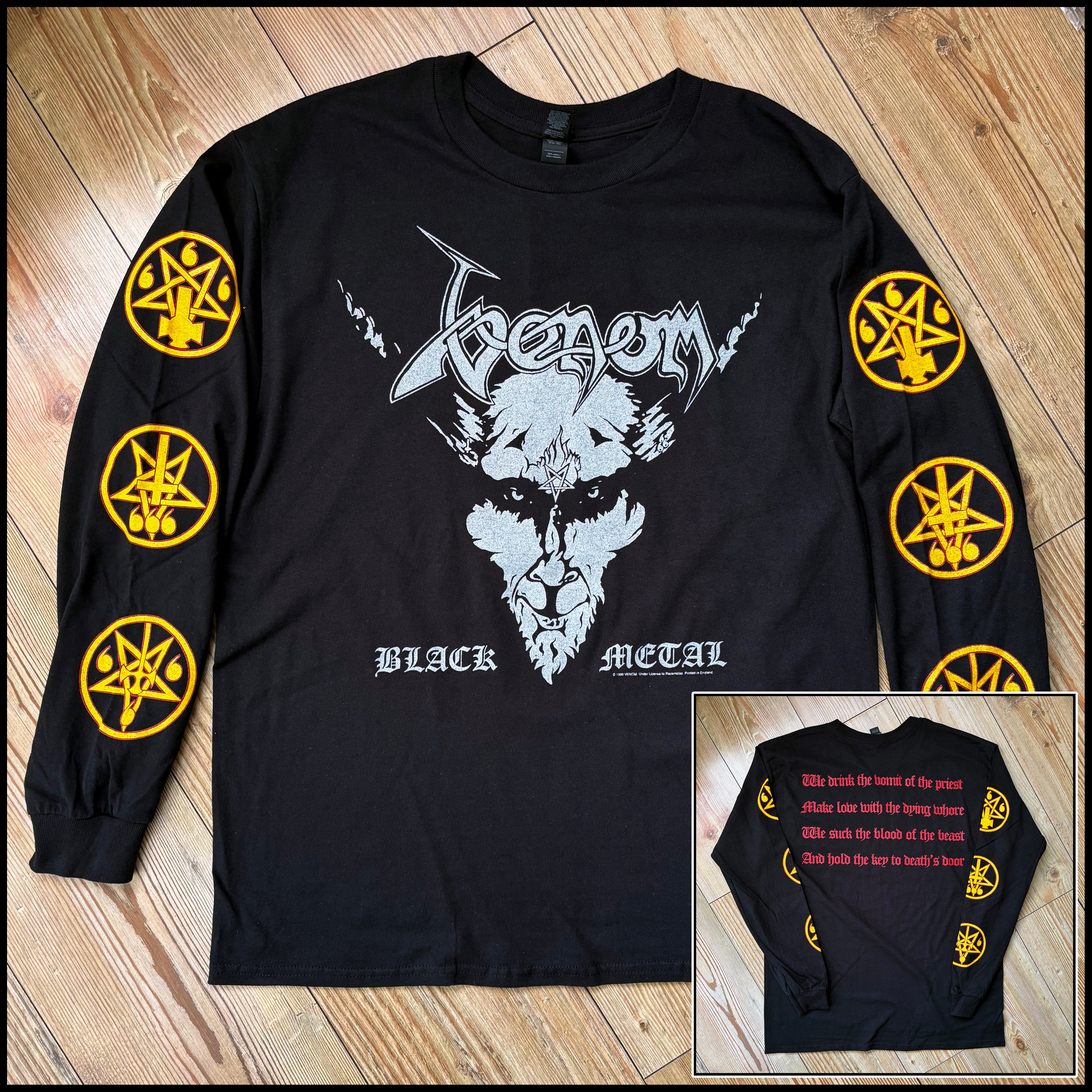 VENOM: official BLACK METAL longsleeve shirt – CultNeverDies