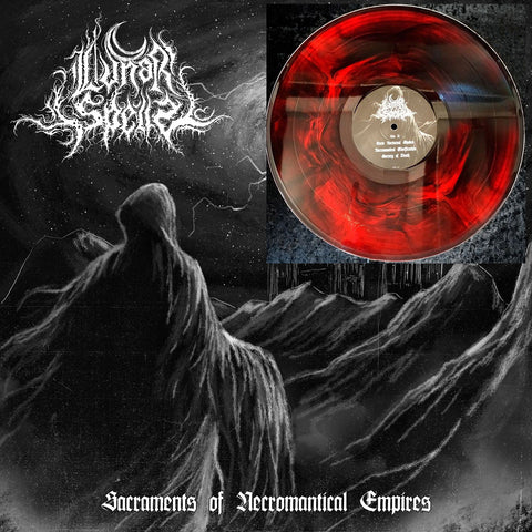 LUNAR SPELLS: Sacraments of Necromantical Empires LP (red/black galaxy vinyl, black metal ala Sargeist, Horna, Baptism etc)