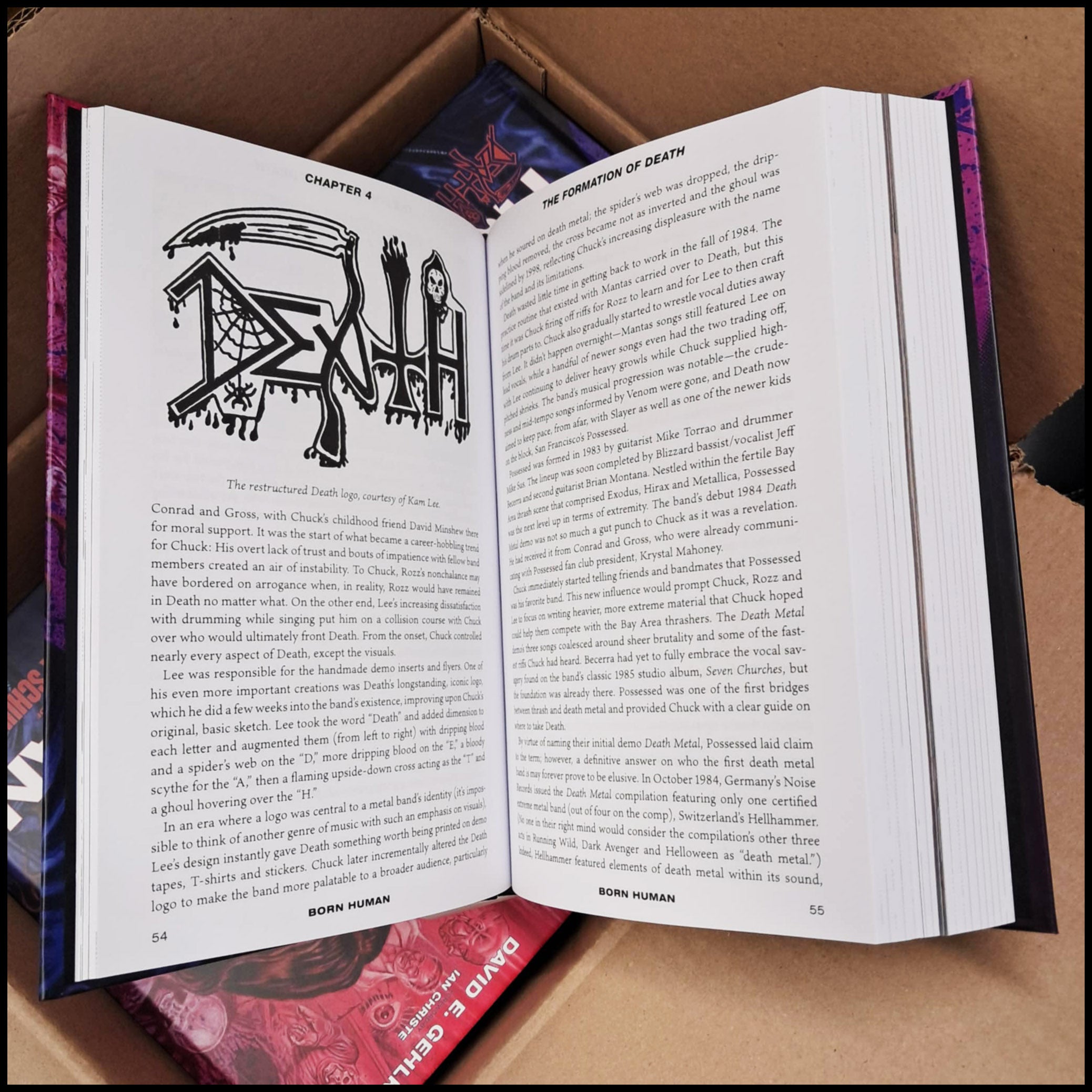Reprint preorder [15th June 2026] BORN HUMAN: THE LIFE AND MUSIC OF DEATH’S CHUCK SCHULDINER hardback book