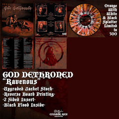 GOD DETHRONED: Ravenous LP (orange/black/white splatter vinyl, inlay, ltd to 500)