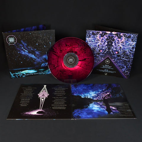 LAZER THRONE: Tomb of the Lunar Oracle LP (blue/black galaxy vinyl, cosmic BM/dungeon synth)