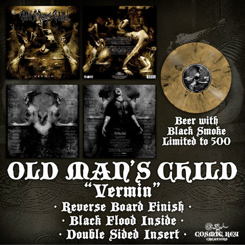 OLD MAN'S CHILD: Vermin LP (beer with black smoke vinyl, limited)