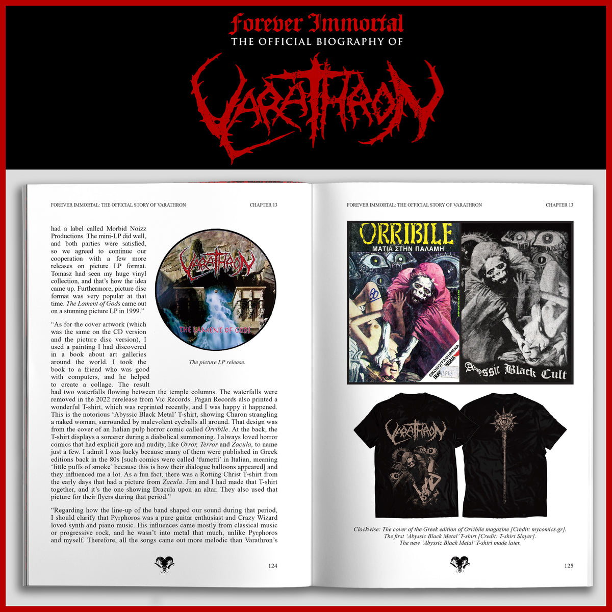GREEK BLACK METAL BOOK BUNDLE: OFFICIAL ROTTING CHRIST and VARATHRON COLOUR HARDBACK BOOKS (+ CD & Bookmarks)