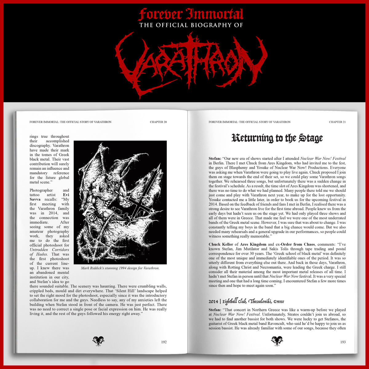 GREEK BLACK METAL BOOK BUNDLE: OFFICIAL ROTTING CHRIST and VARATHRON COLOUR HARDBACK BOOKS (+ CD & Bookmarks)