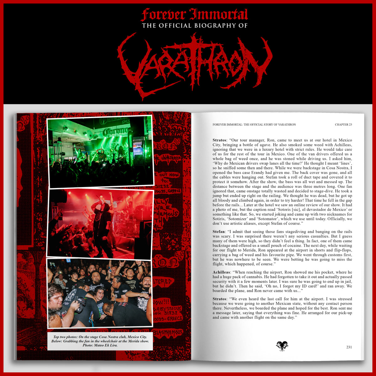 GREEK BLACK METAL BOOK BUNDLE: OFFICIAL ROTTING CHRIST and VARATHRON COLOUR HARDBACK BOOKS (+ CD & Bookmarks)