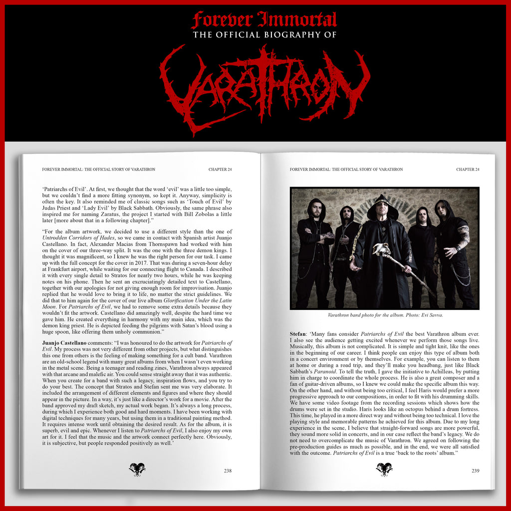 GREEK BLACK METAL BOOK BUNDLE: OFFICIAL ROTTING CHRIST and VARATHRON COLOUR HARDBACK BOOKS (+ CD & Bookmarks)