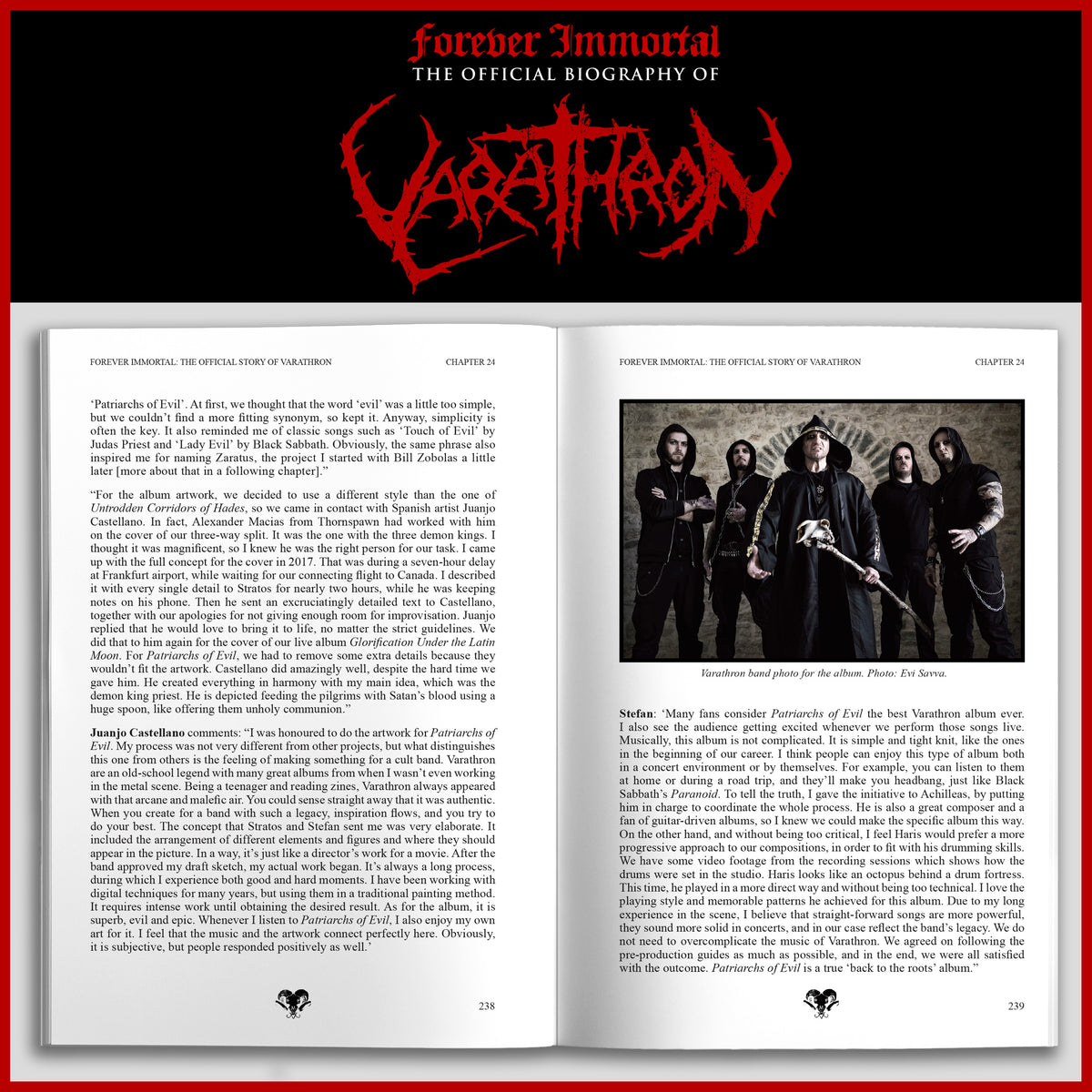 GREEK BLACK METAL BOOK BUNDLE: OFFICIAL ROTTING CHRIST and VARATHRON COLOUR HARDBACK BOOKS (+ CD & Bookmarks)