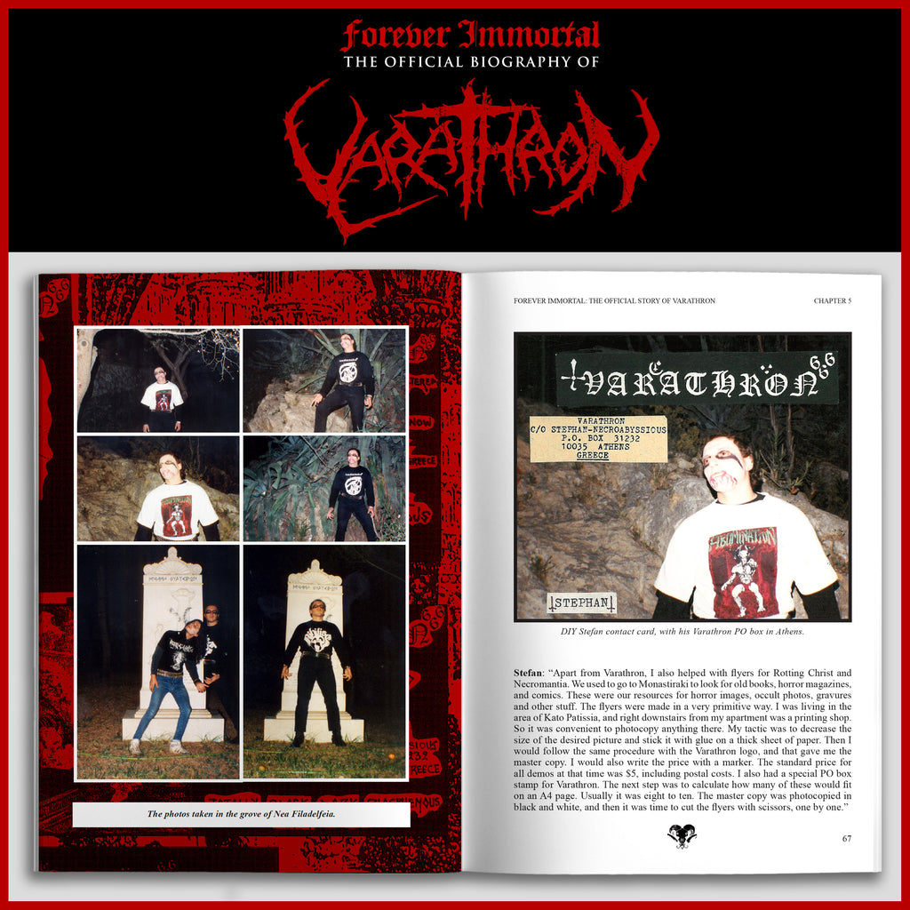 GREEK BLACK METAL BOOK BUNDLE: OFFICIAL ROTTING CHRIST and VARATHRON COLOUR HARDBACK BOOKS (+ CD & Bookmarks)