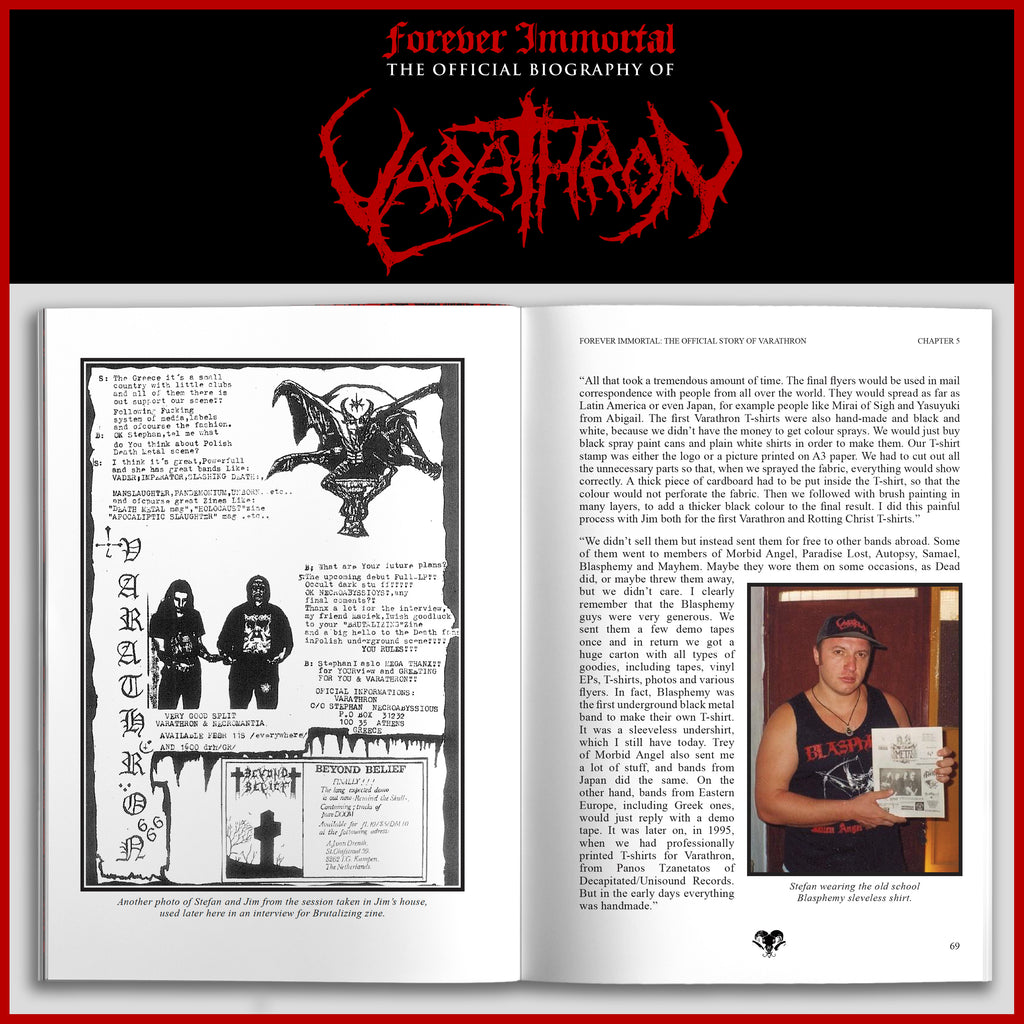 GREEK BLACK METAL BOOK BUNDLE: OFFICIAL ROTTING CHRIST and VARATHRON COLOUR HARDBACK BOOKS (+ CD & Bookmarks)
