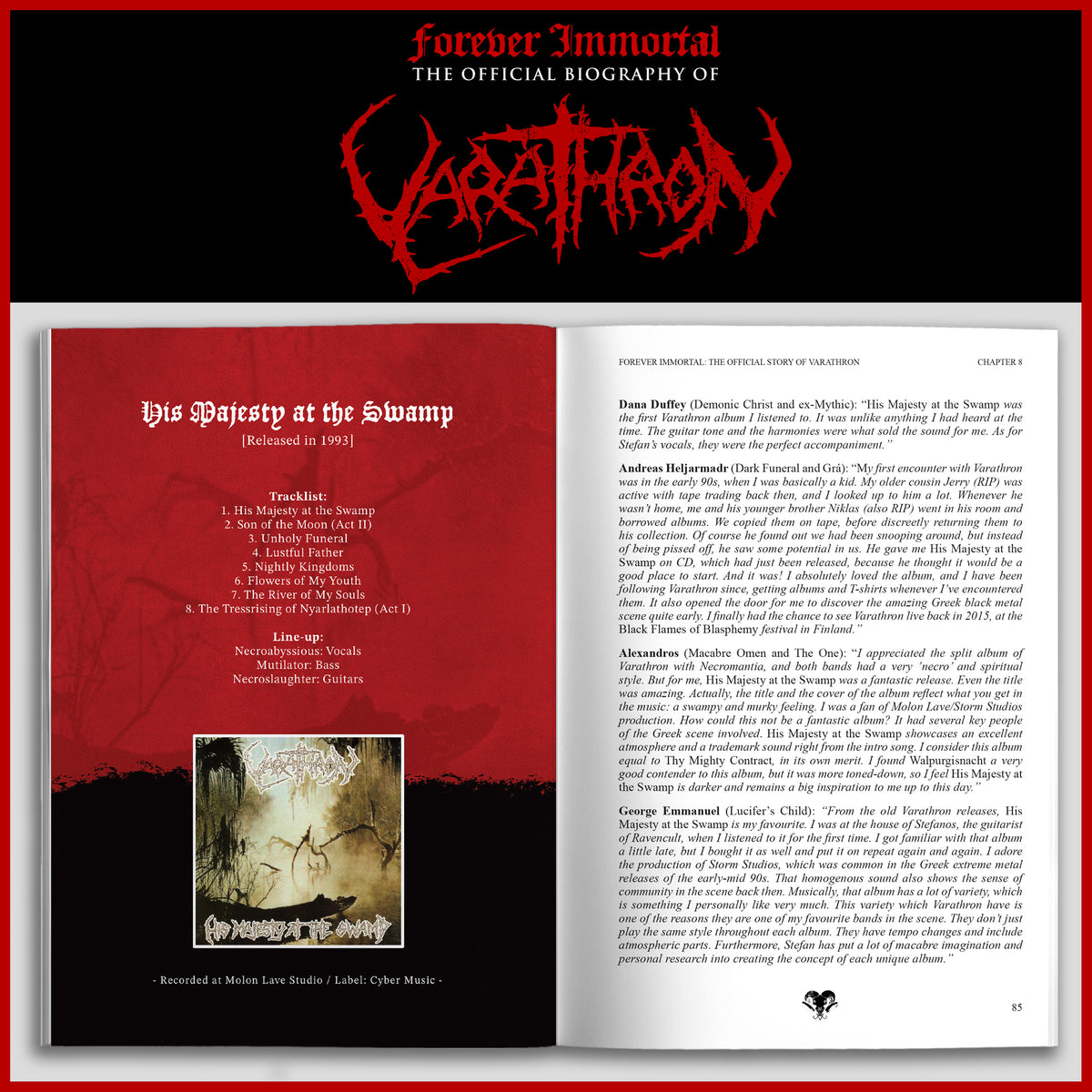 GREEK BLACK METAL BOOK BUNDLE: OFFICIAL ROTTING CHRIST and VARATHRON COLOUR HARDBACK BOOKS (+ CD & Bookmarks)