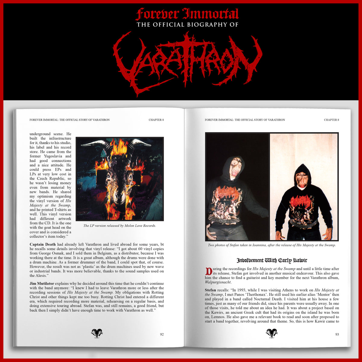 GREEK BLACK METAL BOOK BUNDLE: OFFICIAL ROTTING CHRIST and VARATHRON COLOUR HARDBACK BOOKS (+ CD & Bookmarks)