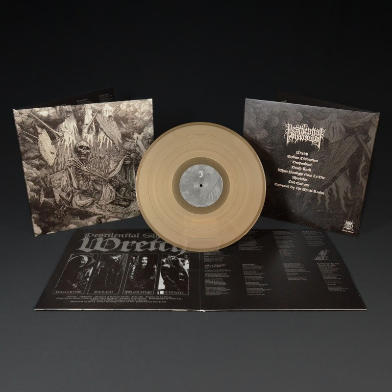 PESTILENTIAL SHADOWS: Wretch LP (amber vinyl, Australian black metal, uncompromising and individualistic) *new, sealed*