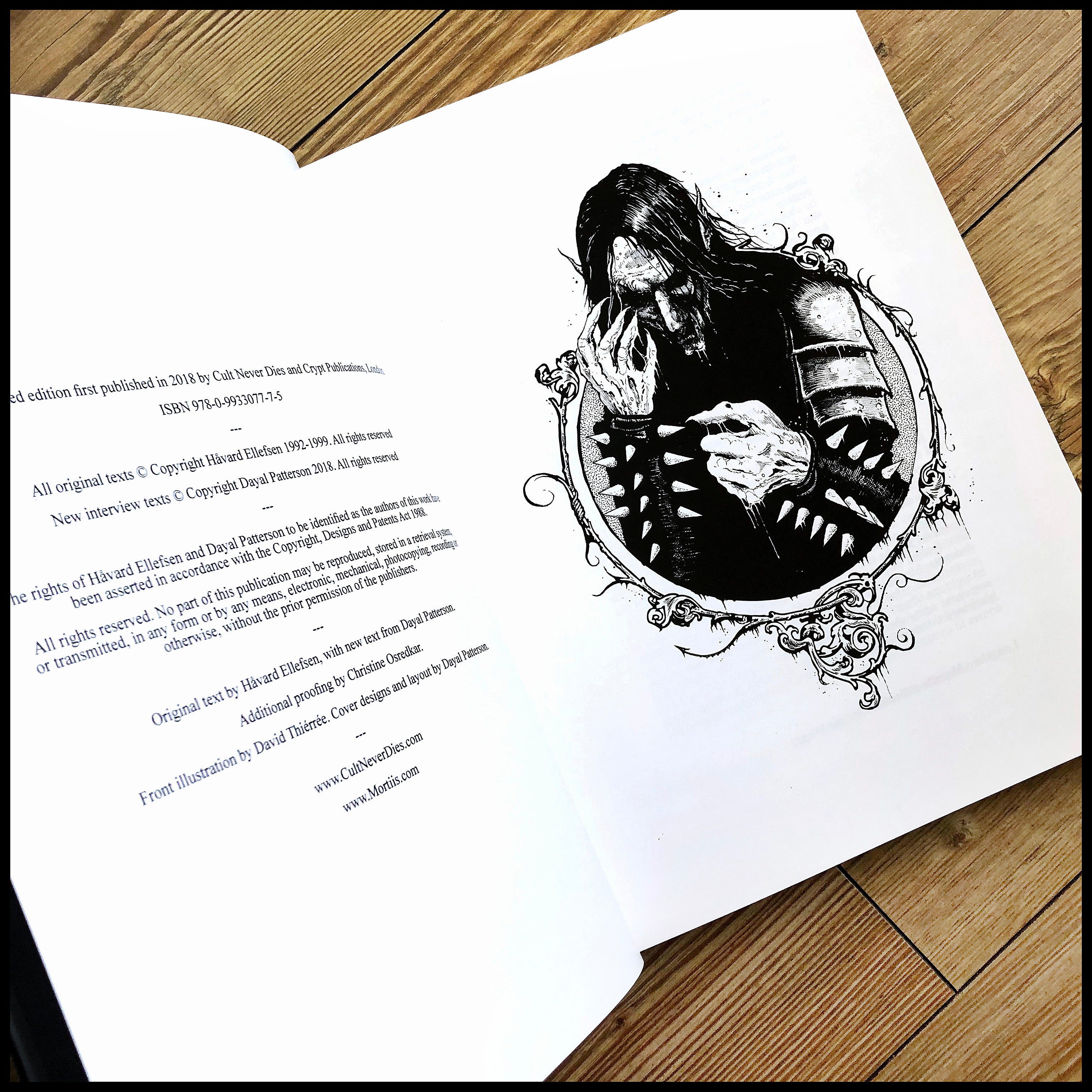 MORTIIS: SECRETS OF MY KINGDOM: RETURN TO DIMENSIONS UNKNOWN hardback book (3rd edition/cover)