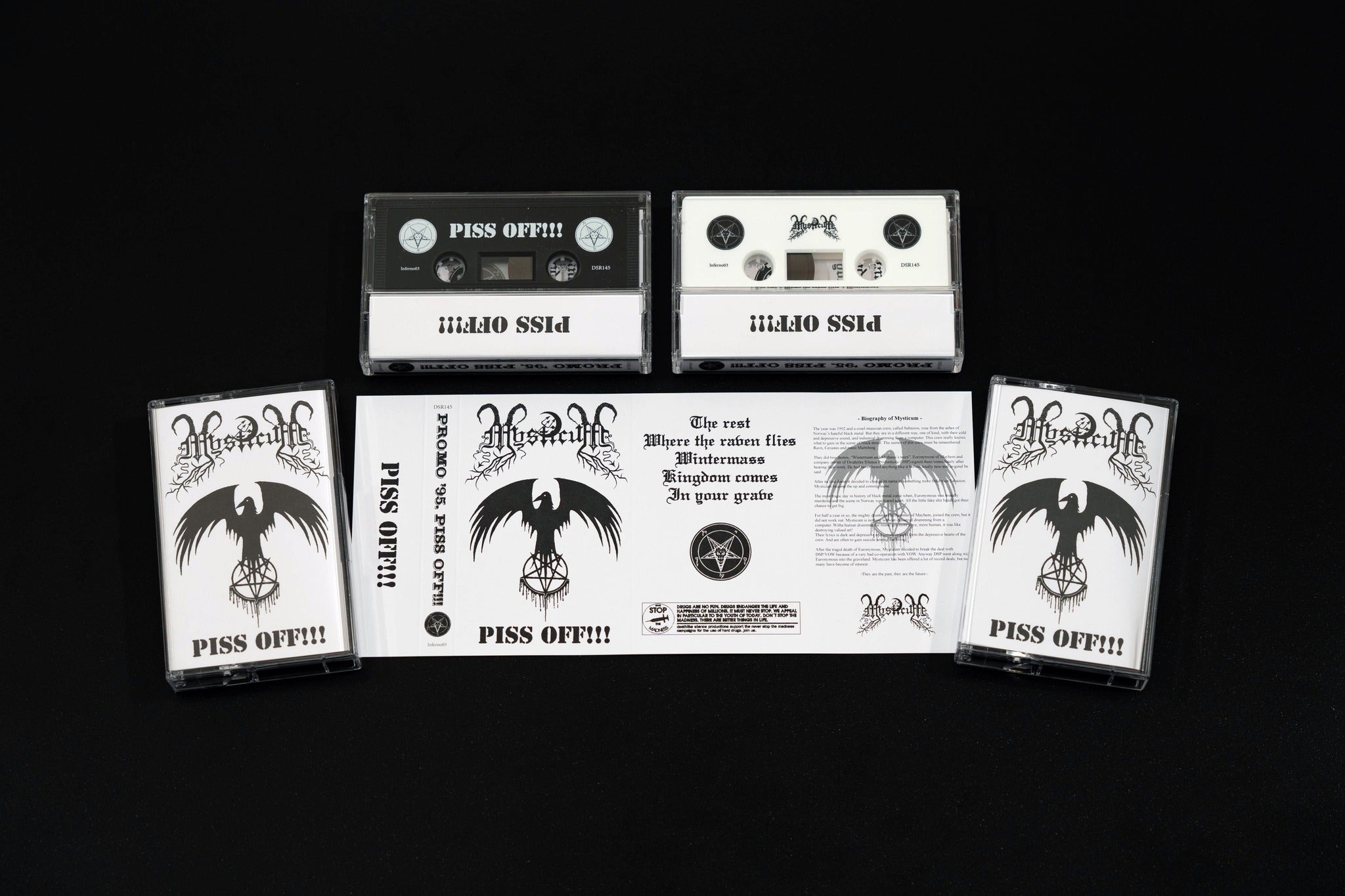 MYSTICUM: Industries of Inferno (ltd 8 cassette boxset & hardcover book + pendant and chain, patches, flag, posters)