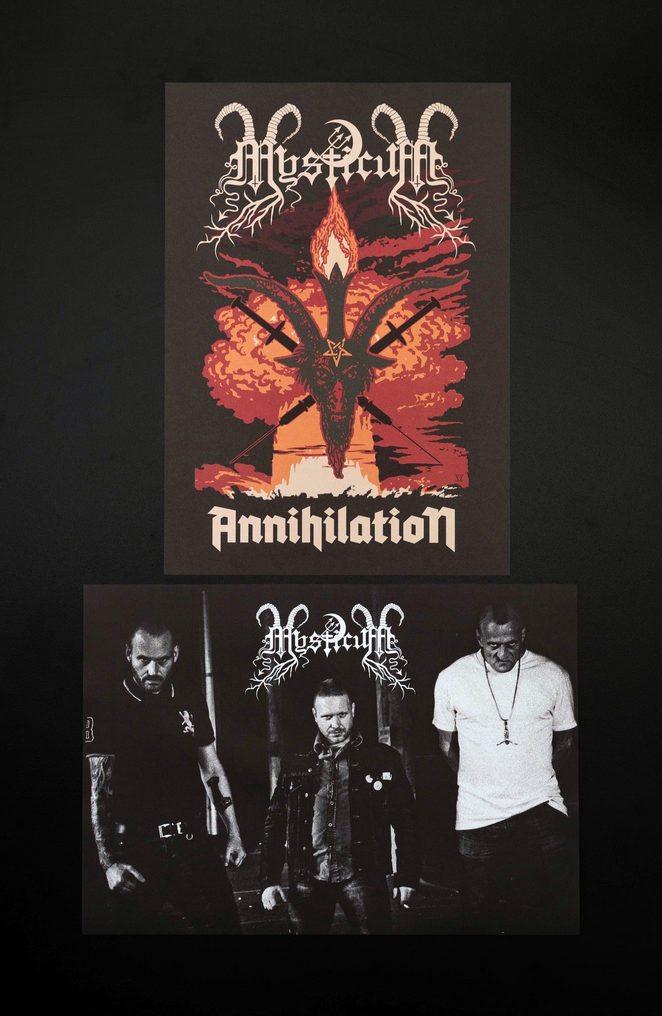 MYSTICUM: Industries of Inferno (ltd 8 cassette boxset & hardcover book + pendant and chain, patches, flag, posters)