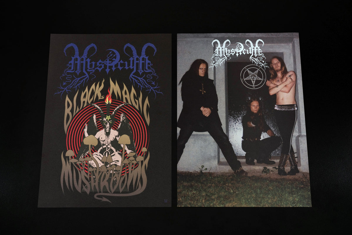 MYSTICUM: Industries of Inferno (ltd 8 cassette boxset & hardcover book + pendant and chain, patches, flag, posters)