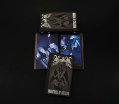 Sale: MYSTICUM: Industries of Inferno (ltd 8 cassette boxset & hardcover book + pendant and chain, patches, flag, posters)