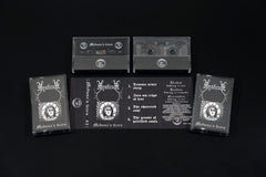 Sale: MYSTICUM: Industries of Inferno (ltd 8 cassette boxset & hardcover book + pendant and chain, patches, flag, posters)