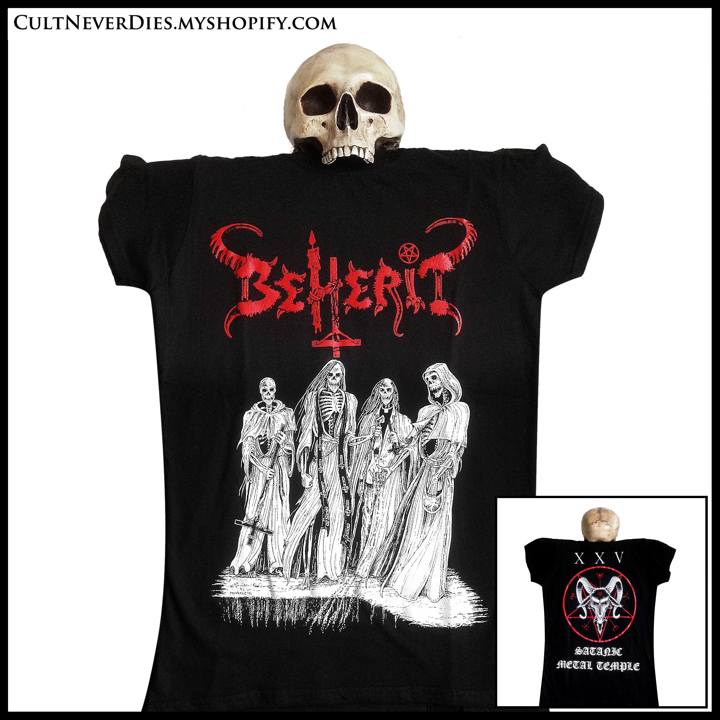 BEHERIT: official OATH OF BLACK BLOOD shirt  (by CND)