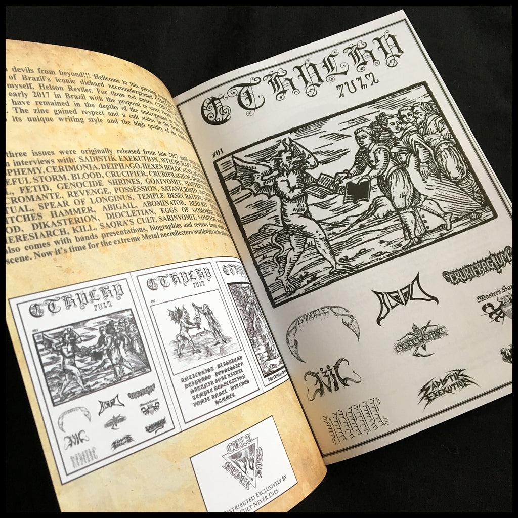 CTHULHU ZINE collection 1 (Issues 1, 2 & 3)  [black, death, grind, war metal, underground fanzine]
