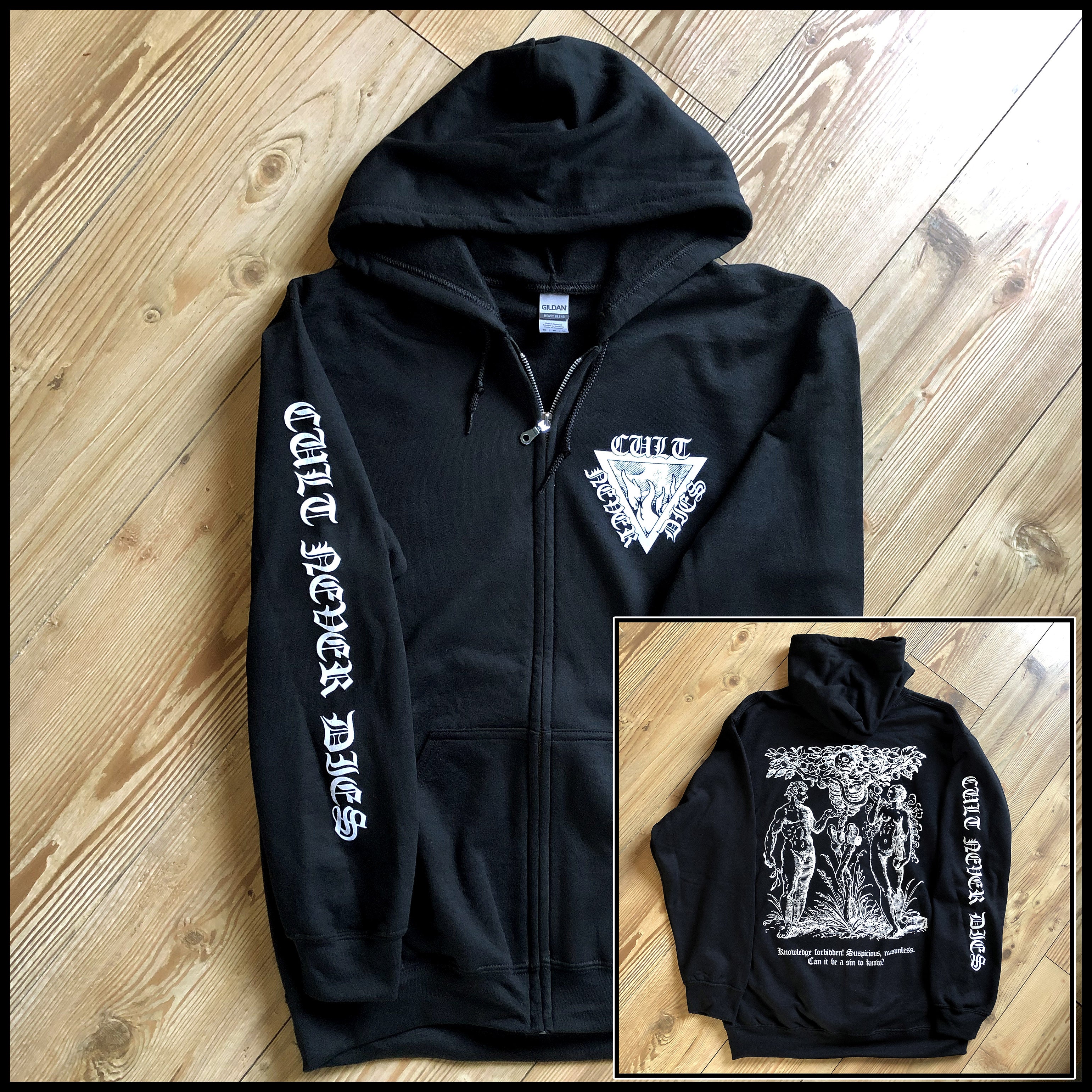 CULT NEVER DIES zip hoodie