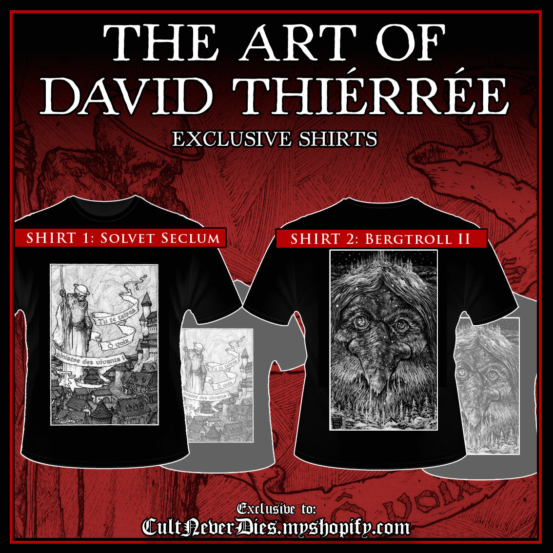 MOVING SALE: official Exclusive DAVID THIÉRRÉE art shirts