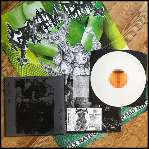 Sale: GOATVULVA (BEHERIT): Goatvulva LP (white swirl vinyl, poster, fold open insert)
