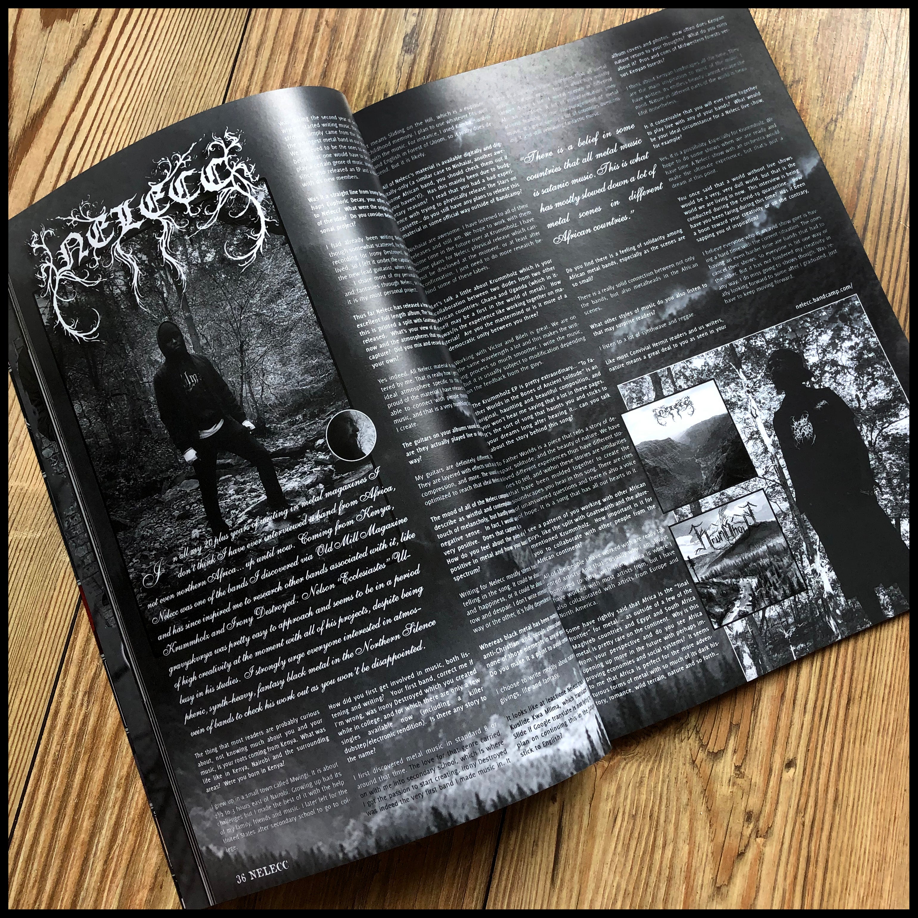 MOVING SALE:  THE CONVIVIAL HERMIT issue 9 (large, high quality black / death / underground metal & culture publication)