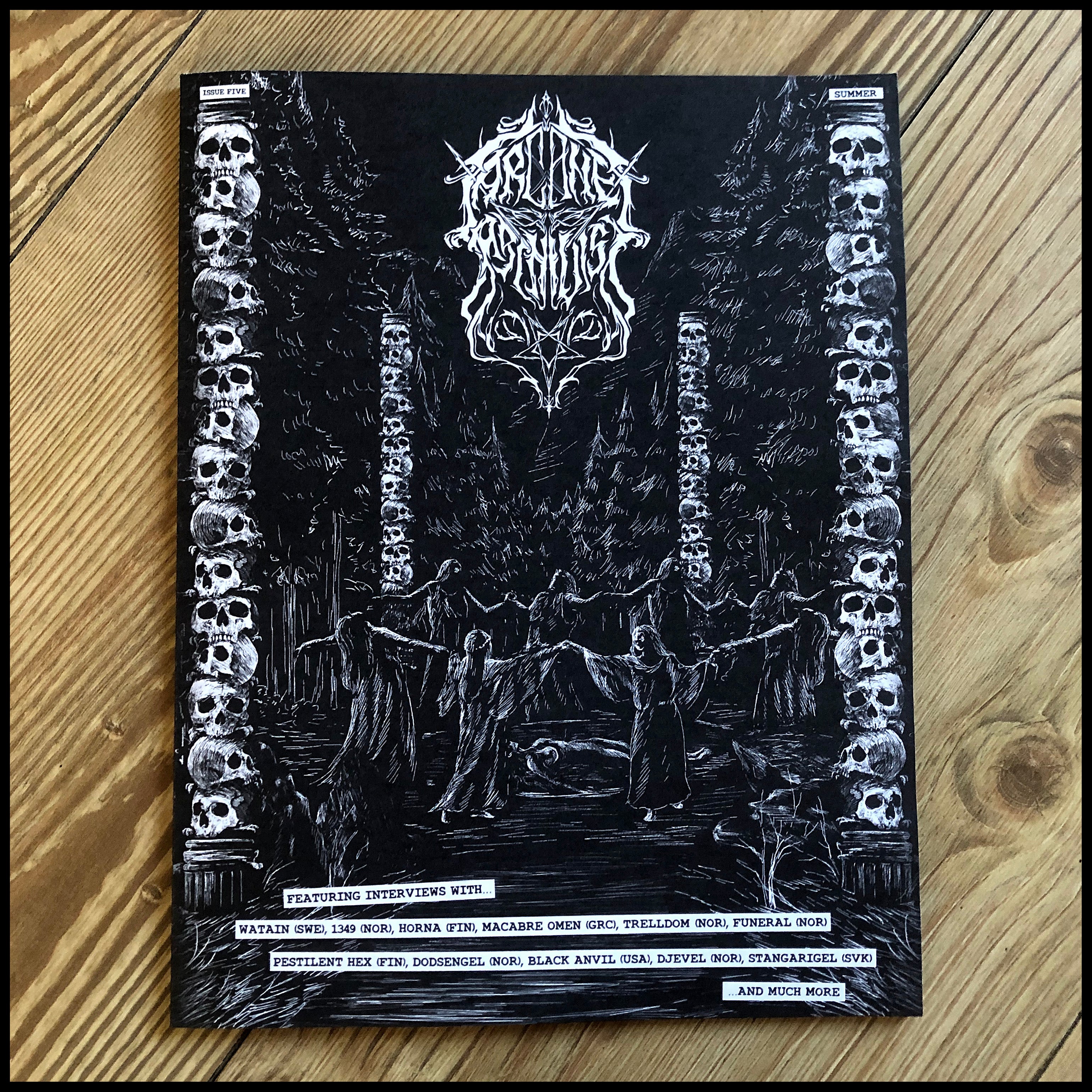 MOVING SALE: ARCANE ARCHIVIST fanzine issue 5 (cult old school black metal zine feat Trelldom, Horna, Watain, Djevel etc)