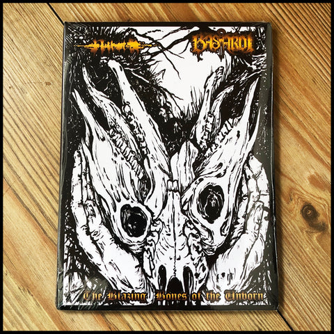 Sale: NIROTH / BASTARDI: The Blazing Bones of the Unborn (split CD album, digipak, UK/Mexican black metal, limited)
