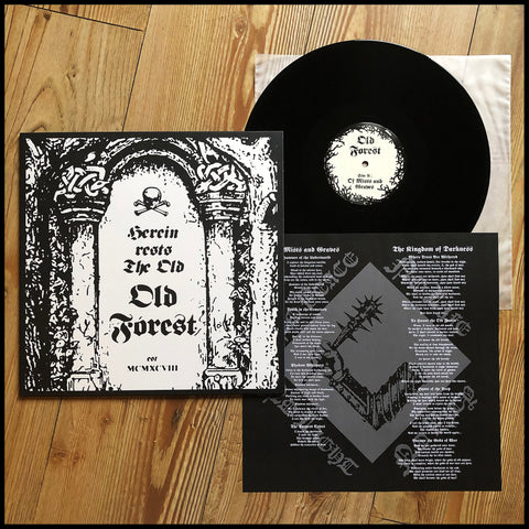 OLD FOREST: Of Mists And Graves / The Kingdom Of Darkness  LP (black vinyl, 90s English black metal ala Emperor, Satyricon, Gehenna)