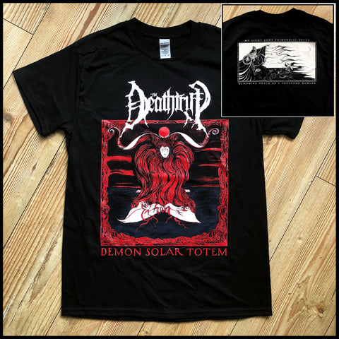 Sale: THE DEATHTRIP: 'Demon Solar Totem' shirt (BM feat. Thine, DHG, Thorns members)