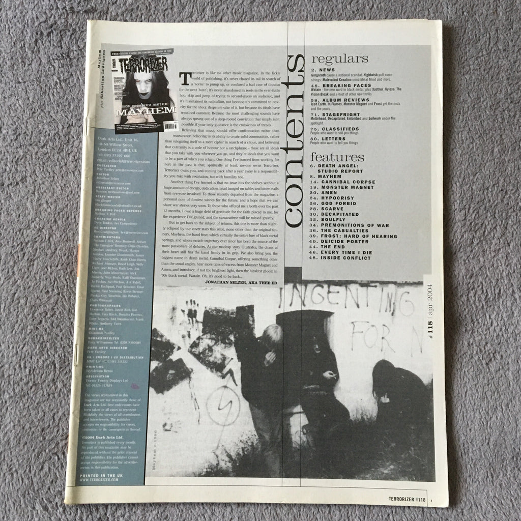 MOVING SALE: TERRORIZER magazine £1 per copy!   (issues 150-200)