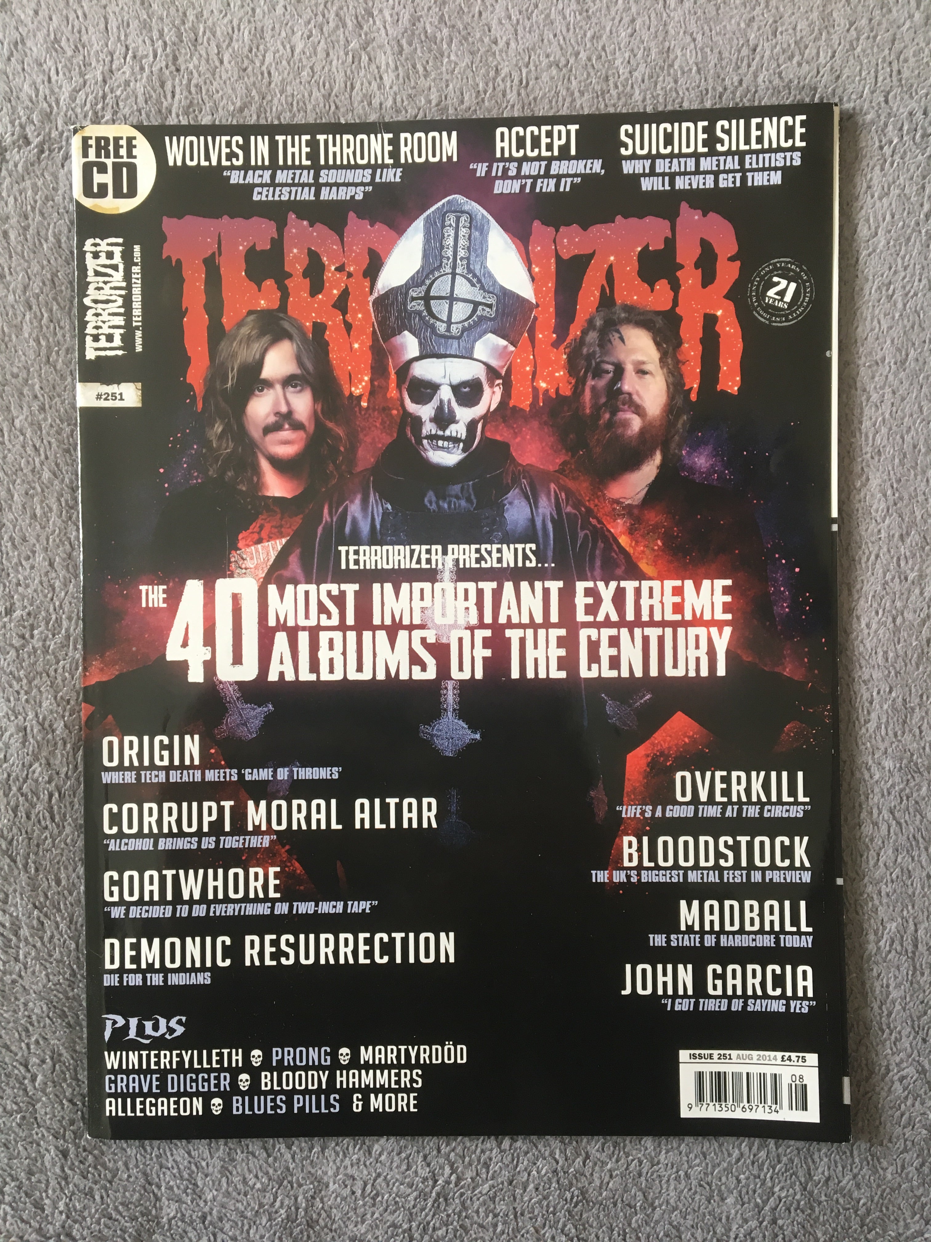 MOVING SALE: TERRORIZER magazine £1 per copy!   (201-final issue)