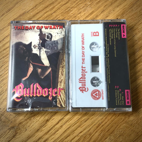 Sale: BULLDOZER: The Day Of Wrath ltd cassette (80s black/speed metal gold ala Venom & Bathory)
